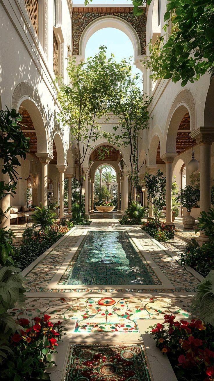 Villa des Orangers outdoor dining, Morocco